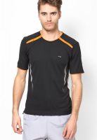 Berge Black Solid Round Neck T-Shirts