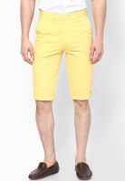 Blue Saint Slim Fit Bright Yellow Shorts