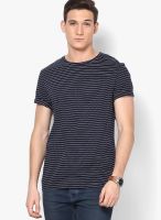 Burton Navy Blue Round Neck T-Shirt