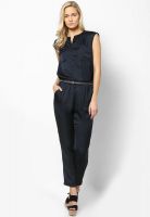 Chemistry Black Half Sleeves Jumpsuit