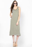 Chemistry Green Colored Printed Maxi Dress