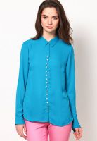 Chemistry Turquoise Plain Shirt