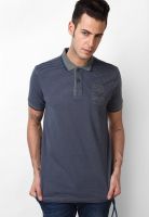 Cherokee Grey Striped Polo T-Shirts