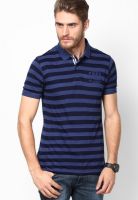 Cherokee Navy Blue Striped Polo T-Shirts