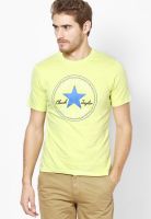 Converse Green Printed Round Neck T-Shirts