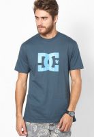 DC Blue Printed Round Neck T-Shirt
