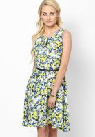 Dorothy Perkins Lime Floral Pleated Dress