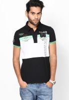 Duke Black Striped Polo T-Shirts