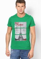 Duke Green Printed Round Neck T-Shirts