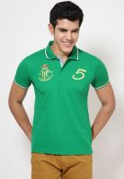 Duke Green Solid Polo T-Shirts