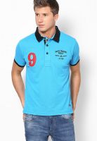 Duke Light Blue Printed Polo T-Shirts