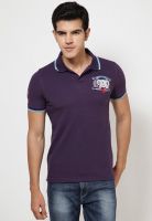 Duke Purple Solid Polo T-Shirts