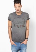 Ed Hardy Grey Round Neck T-Shirt