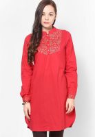 Entropy Red Printed Kurtis