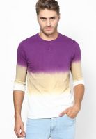 FREECULTR Purple Henley T Shirt