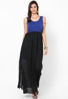 Femella Black Colored Solid Maxi Dress