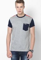 Fila Grey Melange Round Neck T-Shirt