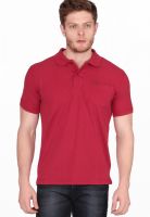Fritzberg Red Solid Polo T-Shirts