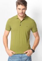 Gas Green Solid Polo T-Shirts