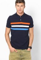 Giordano Blue Striped Polo T-Shirts