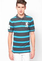 Giordano Grey Striped Polo T-Shirt