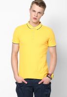 Giordano Yellow Solid Polo T-Shirts