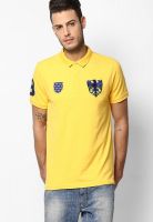Giordano Yellow Solid Polo T-Shirts