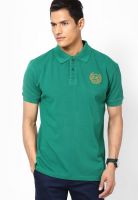 Globus Green Solid Polo T-Shirts