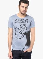 Henry and Smith Blue Printed Round Neck T-Shirts