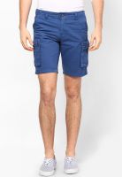 Incult Blue Overdyed Casual Day Out Cargo Shorts