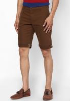 Indian Terrain Brown Shorts(Slim Fit)