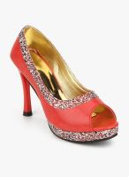 J Collection Red Glitter Stilettos