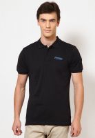 Jack & Jones Black Solid Polo T-Shirts