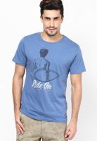 Jack & Jones Blue Round Neck T-Shirts