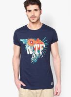 Jack & Jones Blue Slim Fit Crew Neck T Shirt