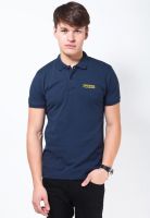 Jack & Jones Blue Solid Polo T-Shirts