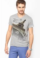 Jack & Jones Grey V-Neck T Shirt