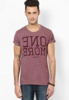 Jack & Jones Mauve Crew Neck T Shirt