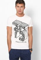 Jack & Jones Off White Crew Neck T Shirt