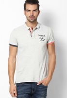 Jack & Jones Off White Polo Neck T Shirt