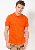 Jack & Jones Orange Solid Polo T-Shirts