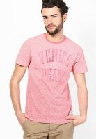 Jack & Jones Red Crew Neck T Shirt