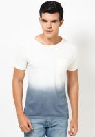 Jack & Jones White Printed Round Neck T-Shirts