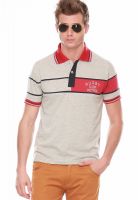 Jogur Grey Milange Solid Polo T-Shirts