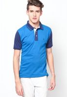 John Miller Blue Solid Polo T-Shirts