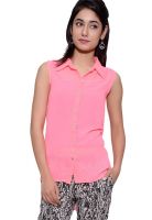 Lamora Solid Pink Shirt