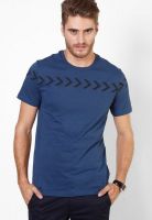 Levi's Blue Printed Round Neck T-Shirts
