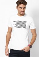 Levi's White Printed Round Neck T-Shirts