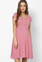 MB Pink Colored Striped Shift Dress
