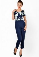 Magnetic Designs Blue Printed Jumpsuit